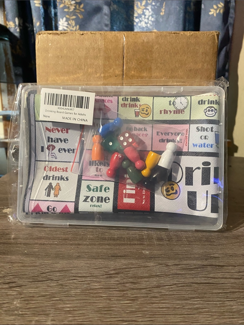 Party Drinking Board Game with Colorful Game Pieces